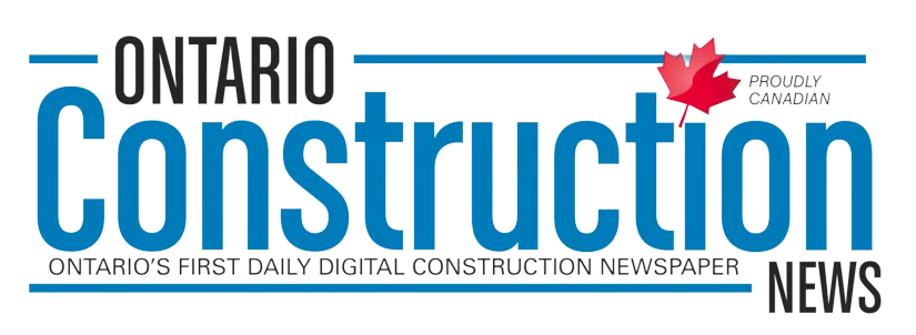 Ontario Construction News logo promoting Ahmed Group's Shariah-compliant real estate.