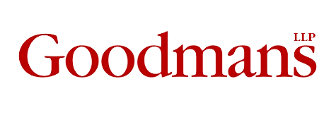 Goodmans LLP logo representing legal partnership with Ahmed Group in Canada.