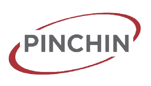 Logo of Pinchin, showcasing partnership with Ahmed Group in real estate.