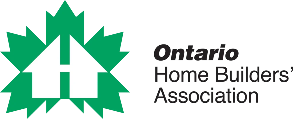 Ontario Home Builders' Association logo featured for Ahmed Group's ventures.