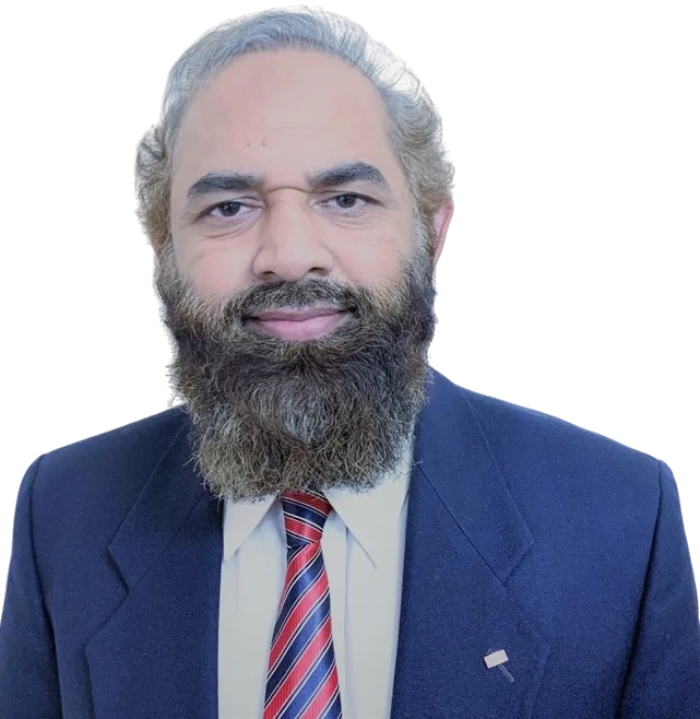 Founder Dr. Rana smiling, leading the Centrist Party's mission in Canada.